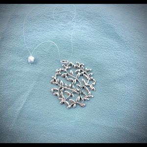 Olive Leaf Silver Pendant